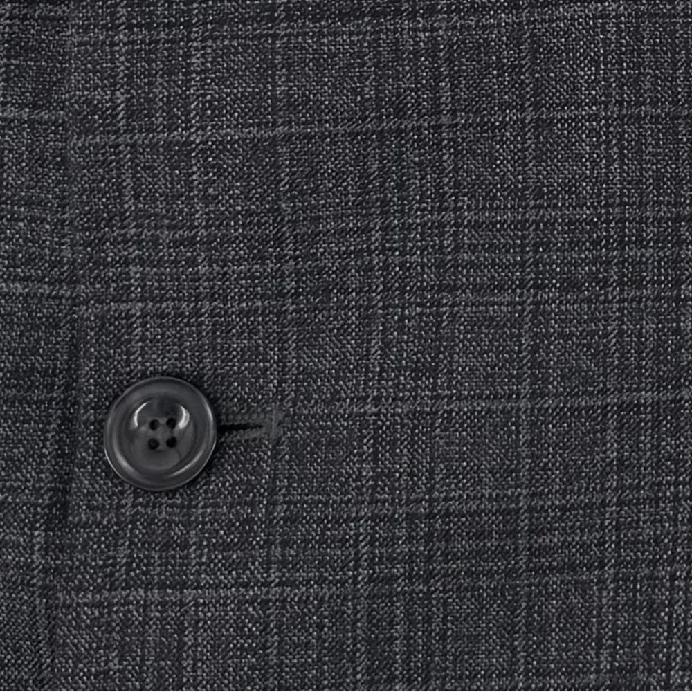 Michael Kors Mens 40R‎ Plaid Blazer Jacket Gray Wool Blend Suit Sport Coat Slim